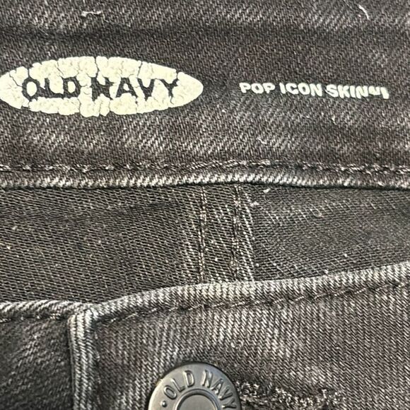 Old Navy Pop Icon skinny black jeans with stretch size 14 short - Picture 6 of 9